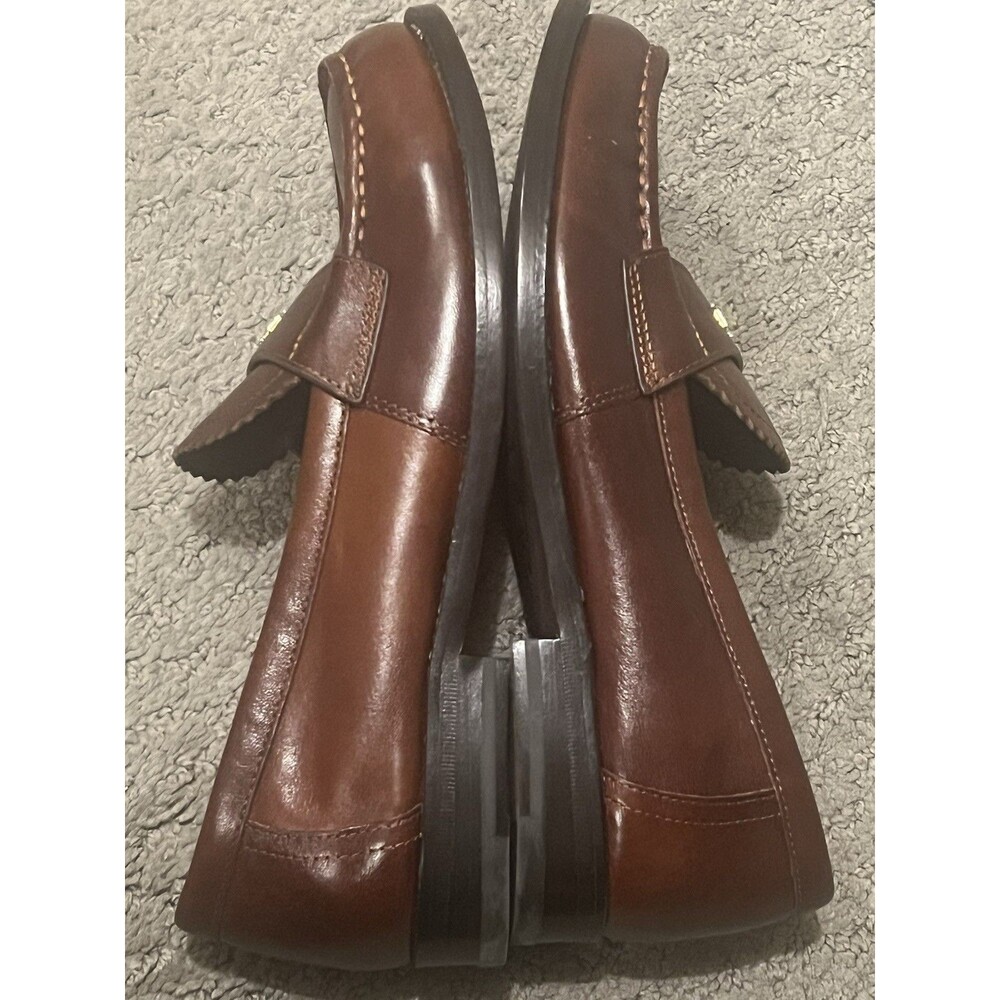 TORY BURCH Classic Loafer - Negroni brown Leather Women's Size 6 - Picture 3 of 10